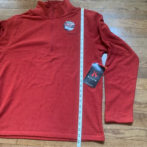 Killik Men's Essential 1/4 Zip Long Sleeve Casual Shirt | Size Large | Red NEW!! - Picture 8 of 9